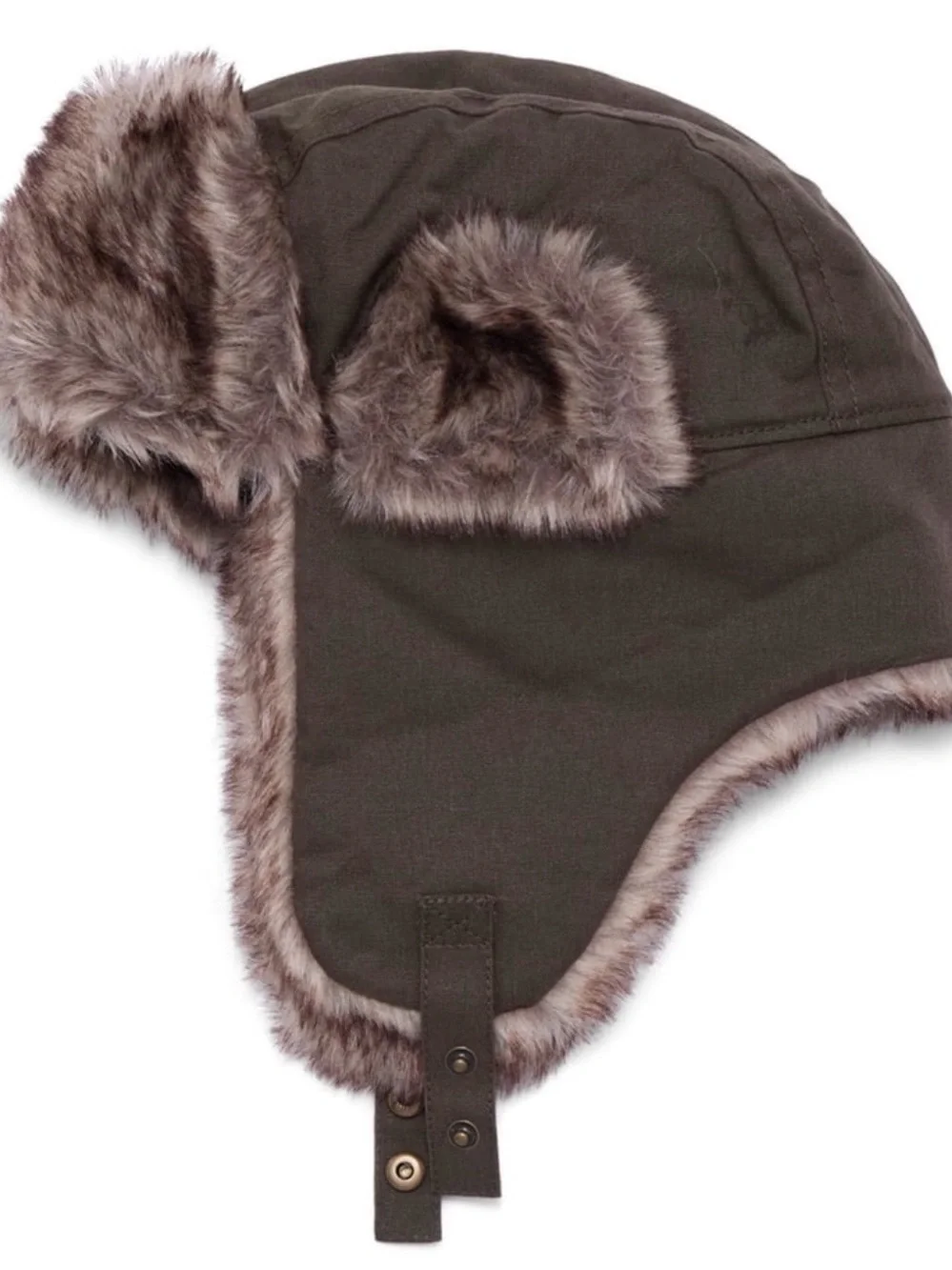 BRAND NEW  Trapper Hat with Faux Fur - Brown